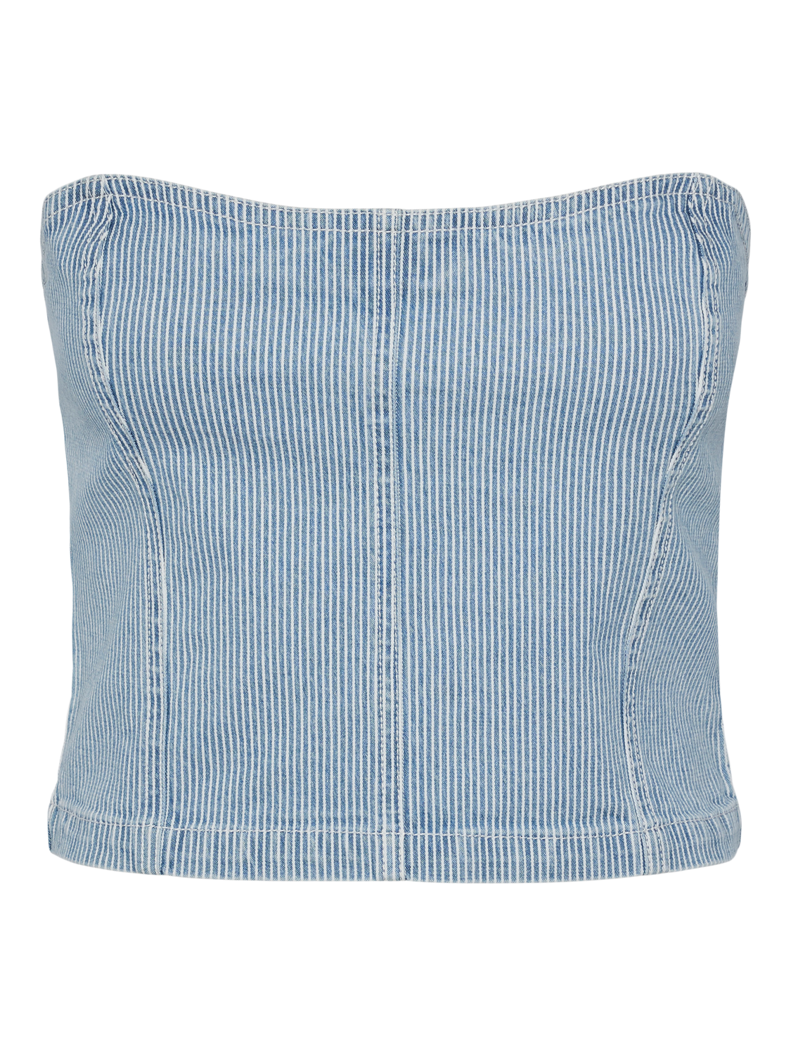 PCBILLO Tube Top - Light Blue Denim